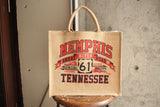BO'S GLAD RAGS / "Memphis, Tennessee" Late 1960s Jute Picnic Tote (PB23-01)