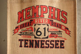 BO'S GLAD RAGS / "Memphis, Tennessee" Late 1960s Jute Picnic Tote (PB23-01)