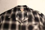 Cushman / OMBRE CHECK OPEN COLLAR SHORT SLEEVE SHIRT (25626,BLACK/WHITE)