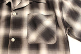 Cushman / OMBRE CHECK OPEN COLLAR SHORT SLEEVE SHIRT (25626,BLACK/WHITE)