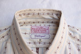 ADJUSTABLE COSTUME / ORIGINAL COTTON DOBBY STRIPE WORK STYLE SHIRT (AS-189,BEIGE)