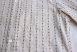 ADJUSTABLE COSTUME / ORIGINAL COTTON DOBBY STRIPE WORK STYLE SHIRT (AS-189,BEIGE)