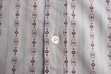 ADJUSTABLE COSTUME / ORIGINAL COTTON DOBBY STRIPE WORK STYLE SHIRT (AS-189,BEIGE)