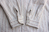 ADJUSTABLE COSTUME / ORIGINAL COTTON DOBBY STRIPE WORK STYLE SHIRT (AS-189,BEIGE)