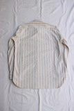 ADJUSTABLE COSTUME / ORIGINAL COTTON DOBBY STRIPE WORK STYLE SHIRT (AS-189,BEIGE)