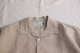 WORKERS / Open Collar Shirt (Ecru Linen)