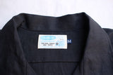 WORKERS / Open Collar Shirt (Black Linen)