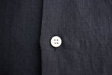 WORKERS / Open Collar Shirt (Black Linen)