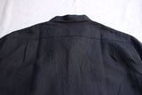 WORKERS / Open Collar Shirt (Black Linen)