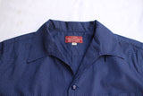 ADJUSTABLE COSTUME / PIN DOT PRINT ITALIAN COLLAR S/S SHIRT (AS-194,NAVY)