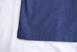 ADJUSTABLE COSTUME / PIN DOT PRINT ITALIAN COLLAR S/S SHIRT (AS-194,NAVY)