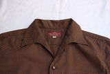 ADJUSTABLE COSTUME / PIN DOT PRINT ITALIAN COLLAR S/S SHIRT (AS-194,BROWN)
