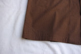 ADJUSTABLE COSTUME / PIN DOT PRINT ITALIAN COLLAR S/S SHIRT (AS-194,BROWN)