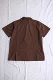 ADJUSTABLE COSTUME / PIN DOT PRINT ITALIAN COLLAR S/S SHIRT (AS-194,BROWN)