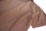 ADJUSTABLE COSTUME / PIN DOT PRINT ITALIAN COLLAR S/S SHIRT (AS-194,BROWN)