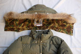 FREEWHEELERS / "SASQUATCH" DOWN JACKET (#2331006,YARN-DYED KHAKI GREEN)