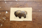 BO'S GLAD RAGS / "Still Bison" Hobo Nickel Co. Vintage Finished Brass Pinback (A26-02)