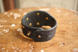 BO'S GLAD RAGS / "Still Bison" Hobo Nickel Co. Vintage Finished Studded Bullhide Wristlet (A26-03)
