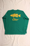 FREEWHEELERS / "THE LURE WITH THE CLAW" HENLEY NECK LONG SLEEVE SHIRT (#2535005,TEAL GREEN)
