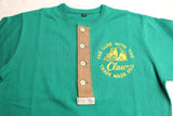 FREEWHEELERS / "THE LURE WITH THE CLAW" HENLEY NECK LONG SLEEVE SHIRT (#2535005,TEAL GREEN)