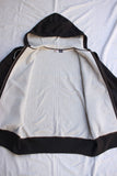 FREEWHEELERS / "THERMAL LINED FULL ZIP HOODIE" DOUBLE FACE (#2534004,SOOT BLACK × OATMEAL)