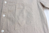 FREEWHEELERS / "THE SKIPPER" THREE-QUARTER SLEEVE (#2623001,YARN-DYED DARK BEIGE × YARN-DYED BLACK)