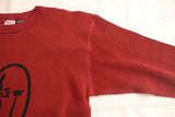 FREEWHEELERS / "TOMCATS" CREW NECKED THERMAL LONG SLEEVE SHIRT (#2635002,DARK CRIMSON)