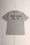 FREEWHEELERS / "U.S. FOREST SERVICE" HENLEY NECKED TYPE SHORT SLEEVE SHIRT (#2425012,MIX GRAY)