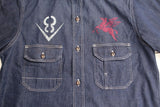 FREEWHEELERS / HOTRODDER CUSTOM "V8 ROADSTER" Birner MECHANIC SHIRT (#2623003,8.5oz INDIGO DENIM)