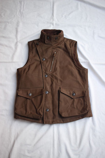 FREEWHEELERS / WINTER AVIATORS' VEST (#2531006,DARK RED BEIGE
