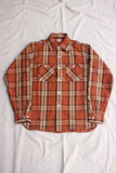 FAR EAST MANUFACTURING / WORK SHIRT, Heavy Flannel Plaid (#01-000,BROWN)