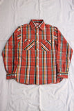 FAR EAST MANUFACTURING / WORK SHIRT, Heavy Flannel Plaid (#01-000,ORANGE)