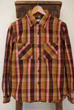 COLIMBO / RICHMOND-BORO WORK SHIRT,FLANNEL (ZS-0311,BROWN/YELLOW)