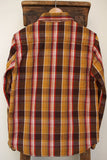 COLIMBO / RICHMOND-BORO WORK SHIRT,FLANNEL (ZS-0311,BROWN/YELLOW)