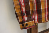 COLIMBO / RICHMOND-BORO WORK SHIRT,FLANNEL (ZS-0311,BROWN/YELLOW)