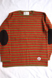 BO'S GLAD RAGS / ONTARIO FERRYMAN CREW SWEATER (K18-03,KHAKI/RED DIRT)