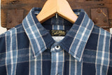 COLIMBO / RICHMOND-BORO WORK SHIRT,FLANNEL (ZS-0311,NAVY/SAX)