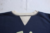 FREEWHEELERS / "BEAT 'EM" ATHLETIC SWEAT SHIRT (#2234004,OLD NAVY × DRY CREAM)
