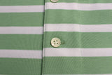 WORKERS / Border Henley, Short Sleeve (Opal Green x White)