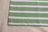 WORKERS / Border Henley, Short Sleeve (Opal Green x White)