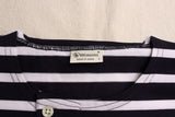 WORKERS / Border Henley, Short Sleeve (Navy x White)
