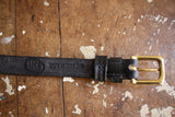 JABEZ CLIFF / STIRRUP LEATHER BELT 2cm (BLACK)