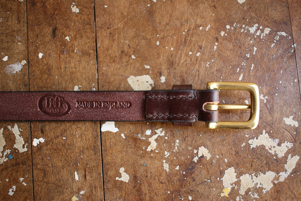 JABEZ CLIFF / STIRRUP LEATHER BELT 2cm (BROWN) – McFly Online Store