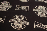 FREEWHEELERS / "MOTOR PSYCLONE ALL OVER PRINT" SET-IN SHORT SLEEVE T-SHIRT (#2225027,SHADY BLACK)