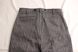 ADJUSTABLE COSTUME / ORIGINAL STRIPE TWO PLEATED TROUSERS (AP-069,CHARCOAL)