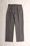 ADJUSTABLE COSTUME / ORIGINAL STRIPE TWO PLEATED TROUSERS (AP-069,CHARCOAL)