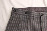 ADJUSTABLE COSTUME / ORIGINAL STRIPE TWO PLEATED TROUSERS (AP-069,CHARCOAL)