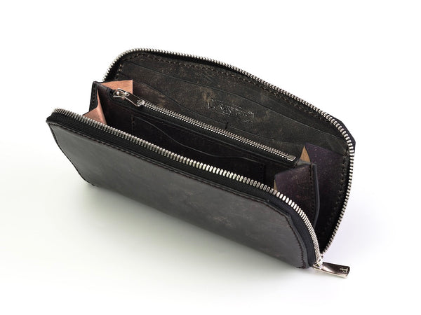 MANIFOLD / ROUND FASTENER WALLET (MW-11,BLACK VINTAGE) – McFly