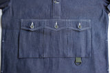 HAWKWOOD MERCANTILE / SHERPA OVER SHIRT (DENIM)