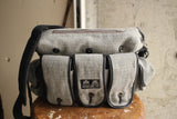 HINSON / WEATHER BEATER BANDOLEER BAG (WB-14-002,GRAY WOOL × COWHIDE)
